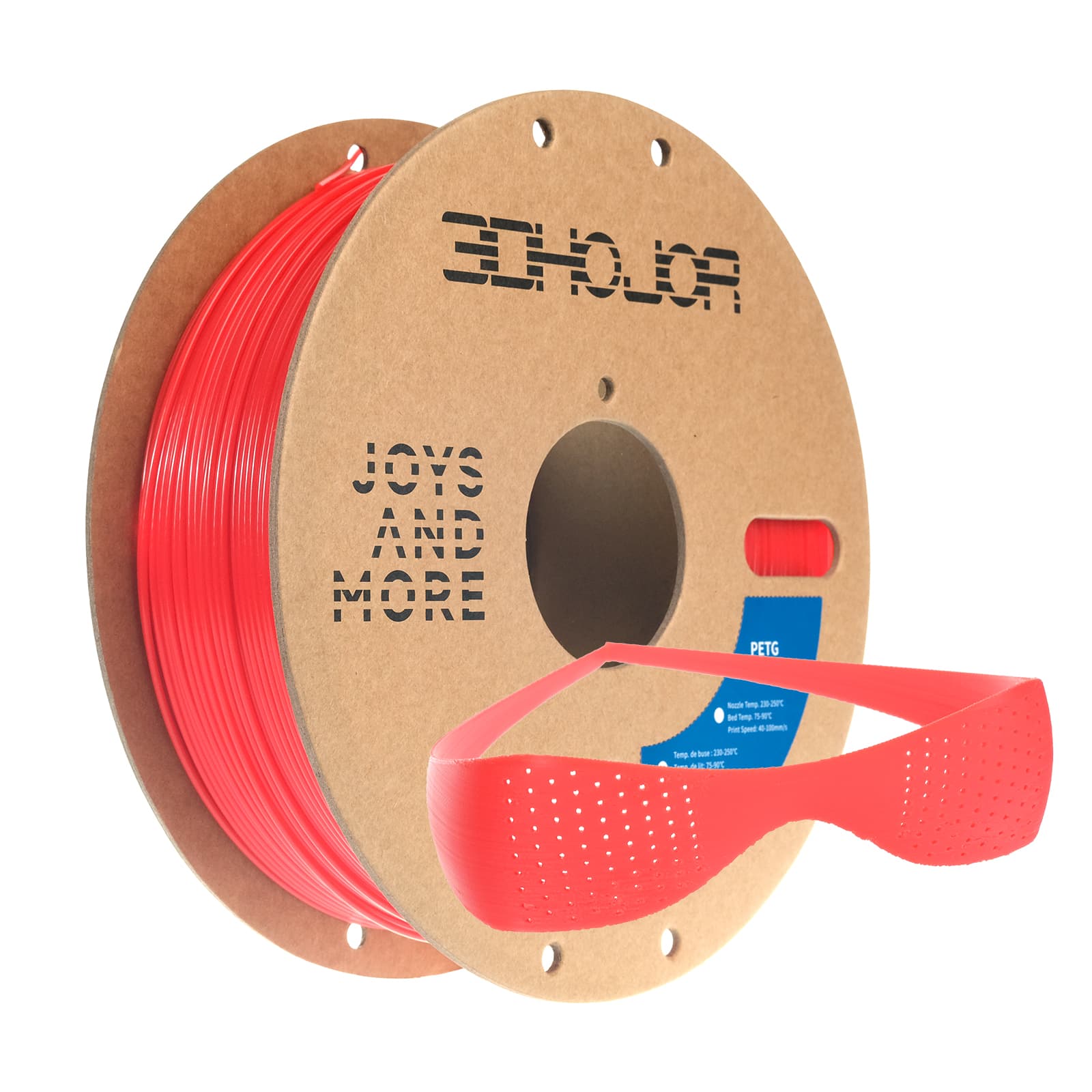 3DHoJor PETG Filament 1.75mm, 2.2 LBS (1KG) Cardboard Spool, White
