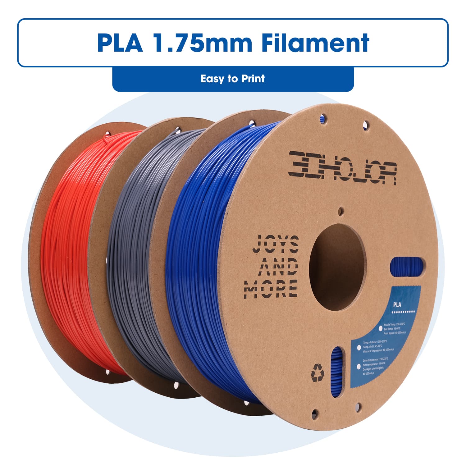 Filament PLA Pour Imprimante 3D 1.75mm 1KG Filament En Plastique