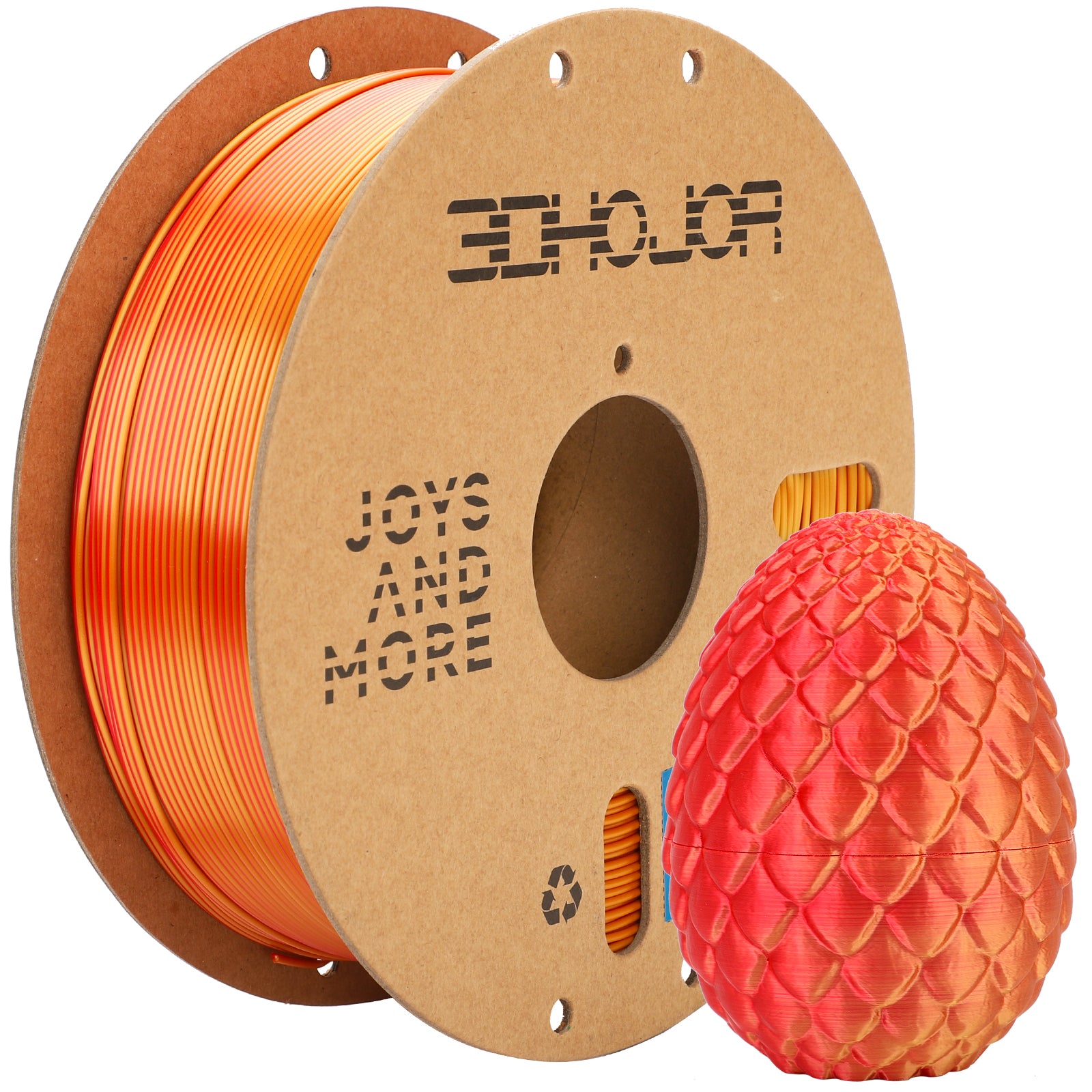 Silk PLA Filament 1.75mm Red Gold Dual Color PLA 3D Printer Filament 2 in 1 Coextrusion 1KG Spool(2.2lbs) 3D Printing Filament Dimensional Accuracy /- 0.03mm Fits for Most FDM 3D Printers