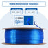3DHoJor Silk PLA Filament 1.75mm Silk Blue, Silk PLA 3D Printer Filament, 2.2 LBS (1KG) Cardboard Spool