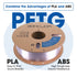 3DHoJor PETG Filament 1.75mm, 2.2 LBS (1KG) Cardboard Spool, Fit Most FDM 3D Printer, Natural