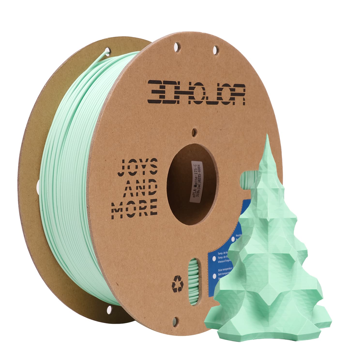 3DHoJor Matte PLA Filament 1.75mm Matte Green, PLA 3D Printer Filament, 1kg Spool (2.2lbs) PLA Filament, Fit Most FDM 3D Printer