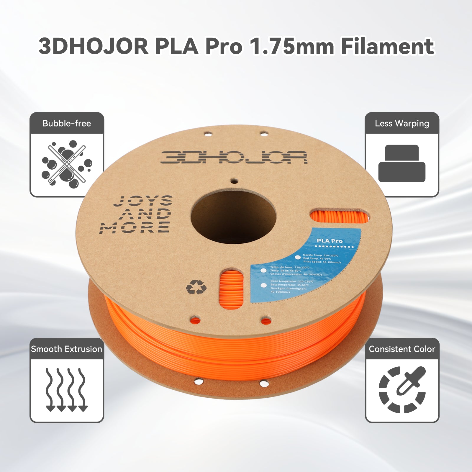 3DHoJor PLA Pro,PLA + 3D Filament 1.75mm 1KG