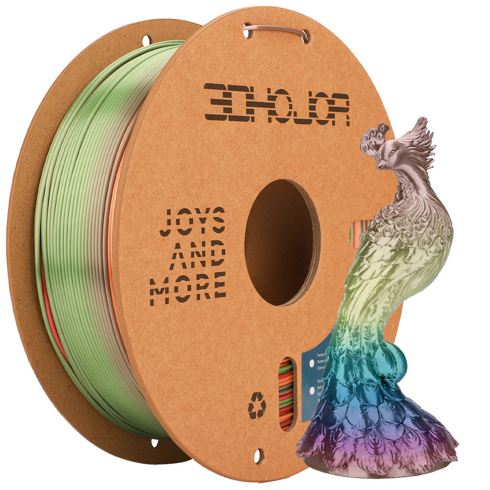3DHoJor Silk Rainbow PLA - 3D Printer Filament 1.75mm 1KG