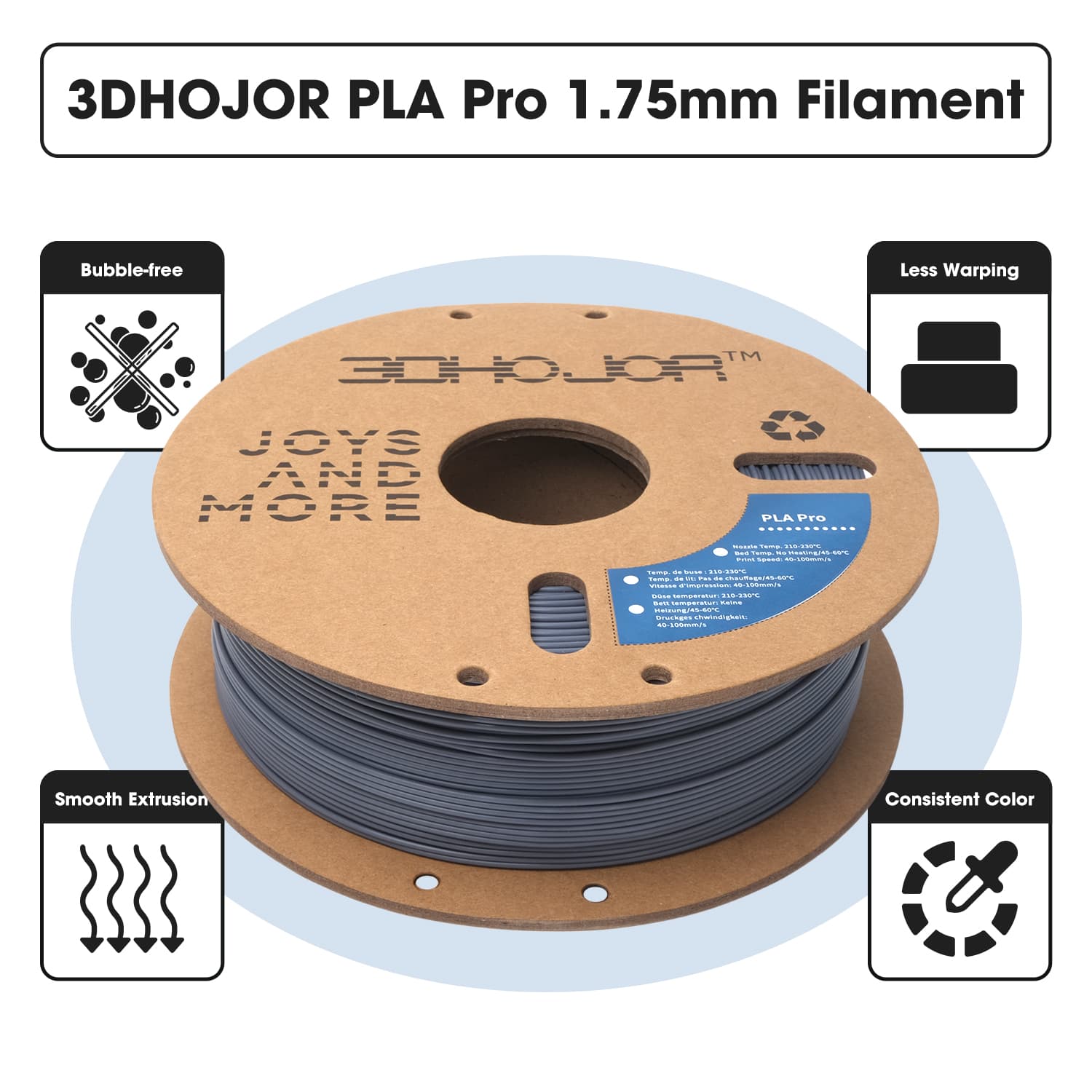 Filament PLA Plus (ProSpeed) Noir