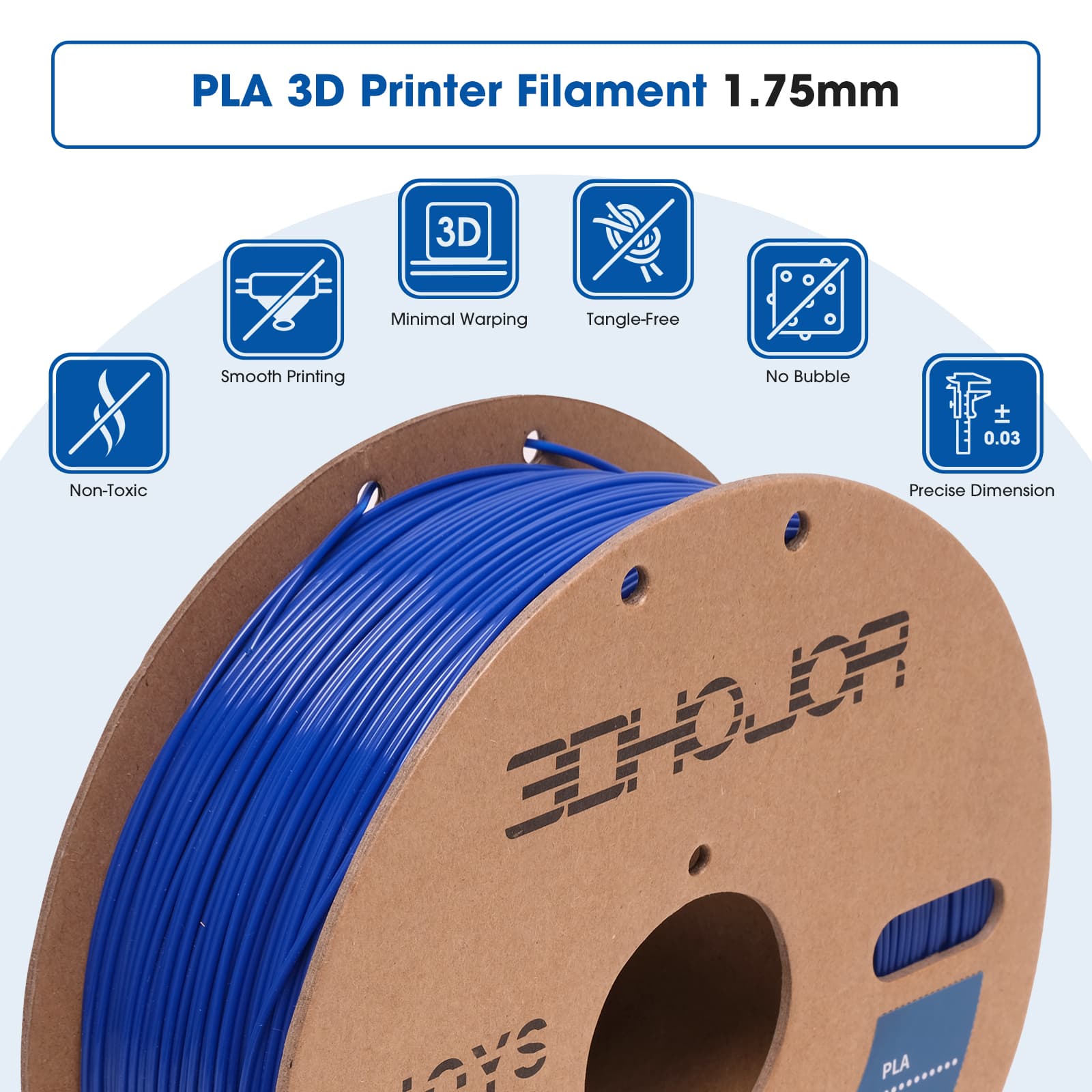 Creality Matte PLA 3D Printer Filament, 1.75mm Dimensional Accuracy +/-  0.03mm for 3D Printing, 1kg Spool(2.2lbs) PLA Filament Fits for Most FDM 3D
