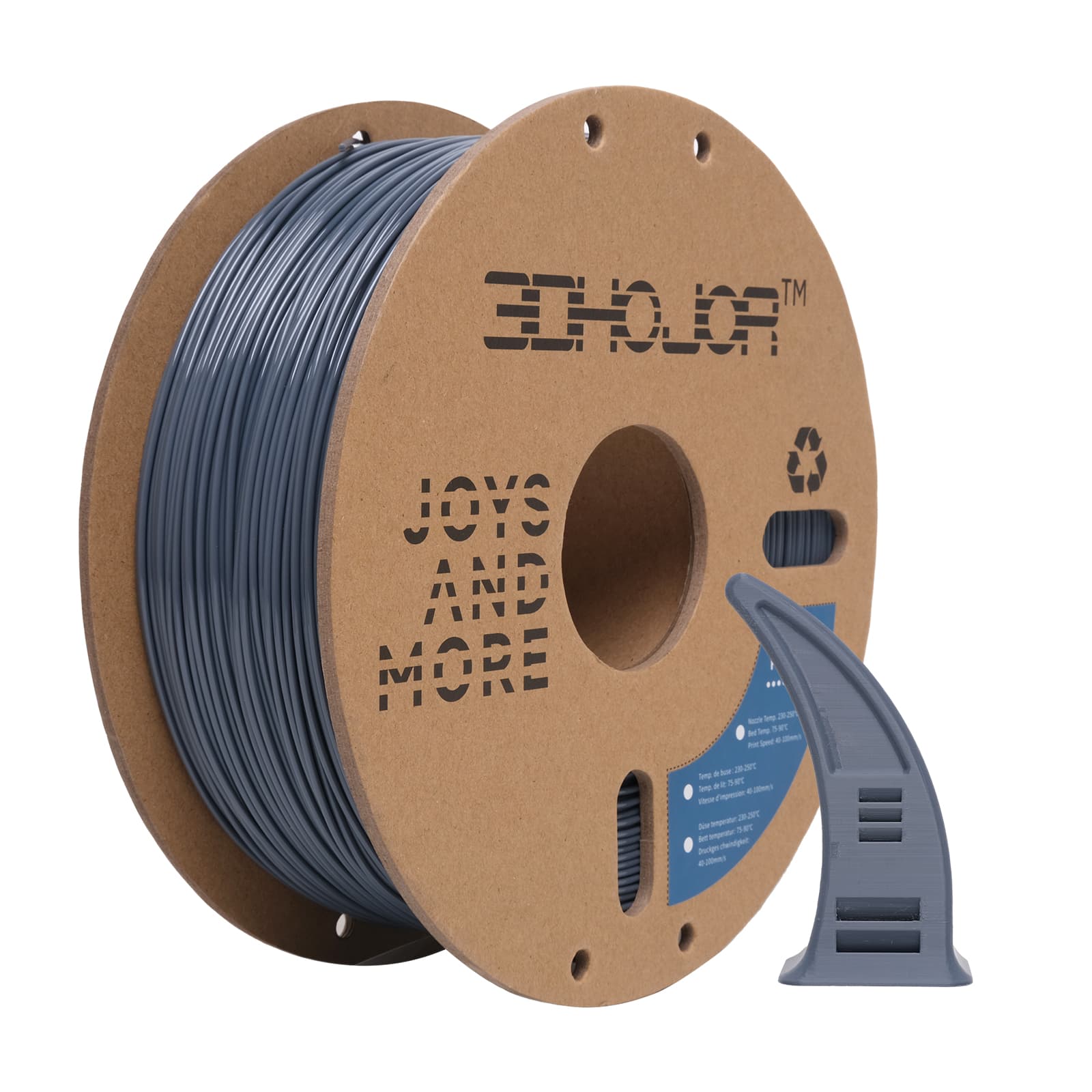 3DHoJor PETG 3D Printing Filament, 2.2 LBS, Fit Most FDM 3D Printer, Grey