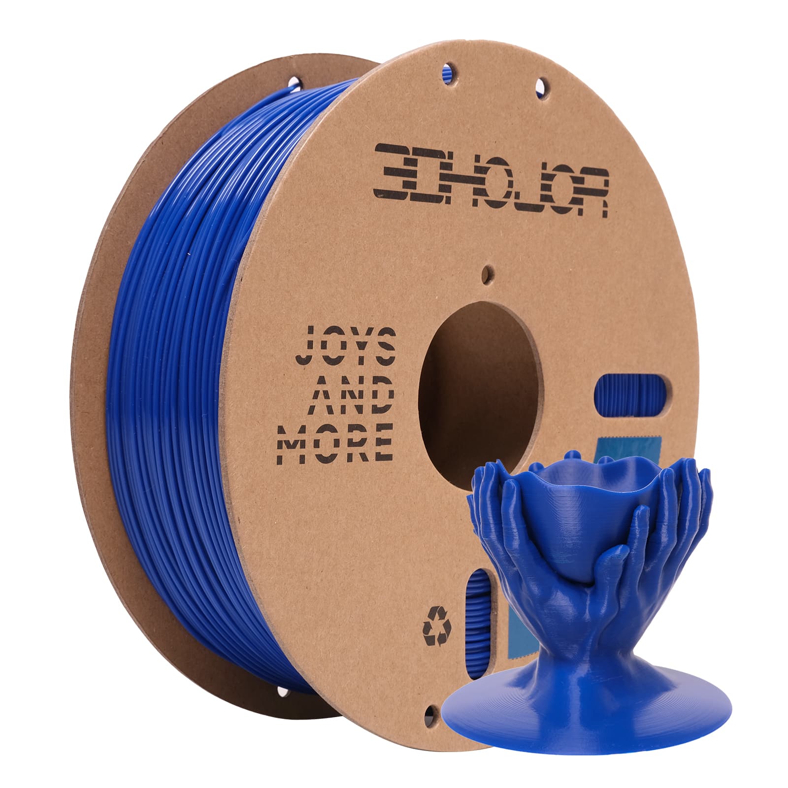 Basics SILK PLA 3D Printer Filament, 1.75 millimeters, 1 kg Spool  (2.2 lbs), Blue